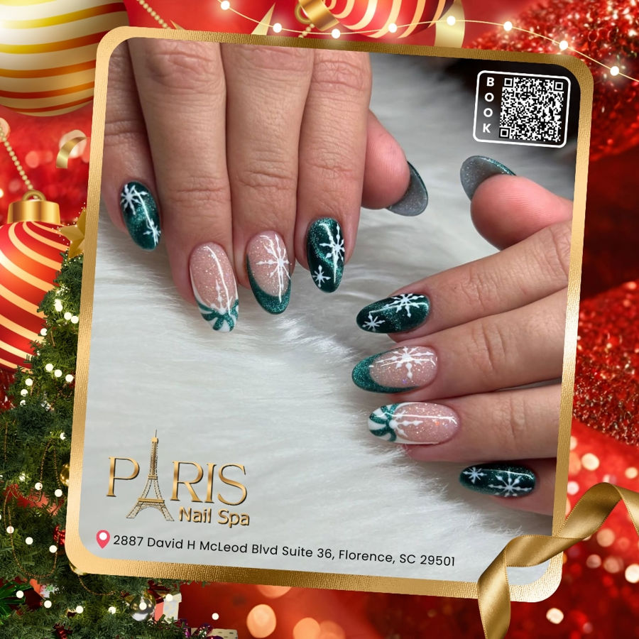 Christmas Nails at Paris Nail Spa